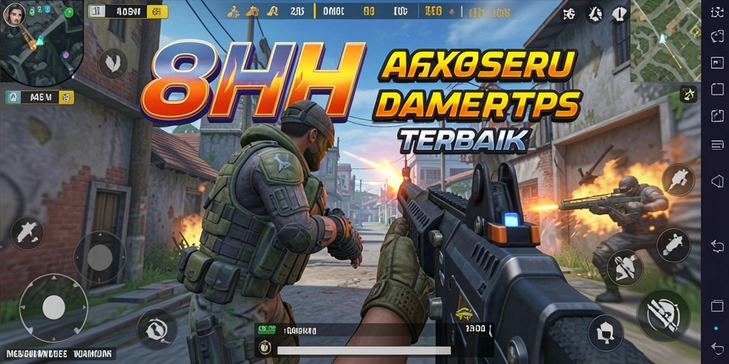 Tampilan gameplay seru dan penuh aksi di 8HHH.