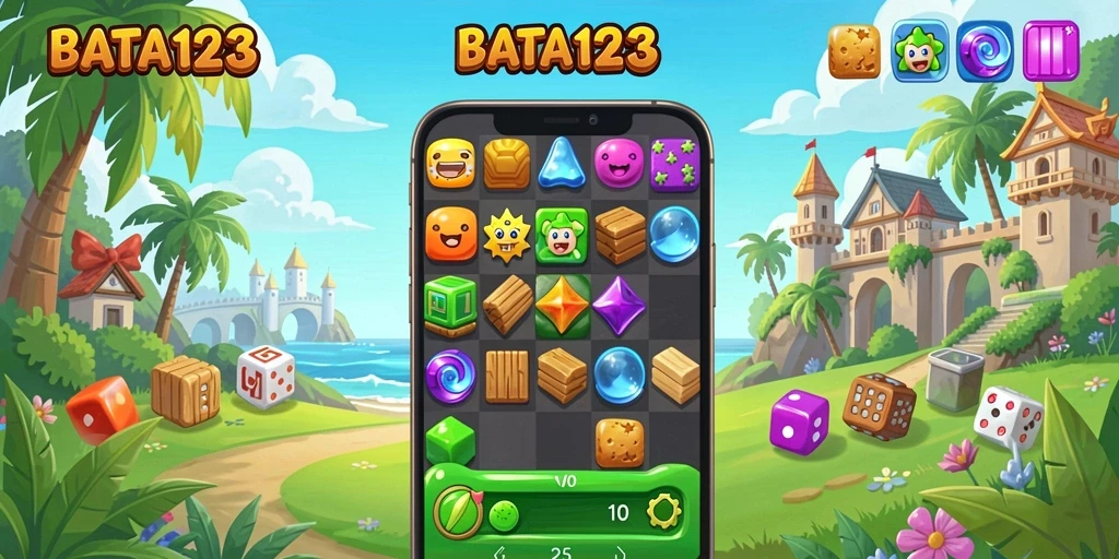 Tampilan gameplay BATA123 yang mengasyikkan dan penuh warna.