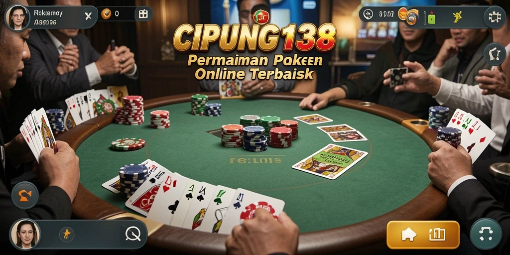 Tampilan cerah dan menarik saat bermain game Poker di CIPUNG138.