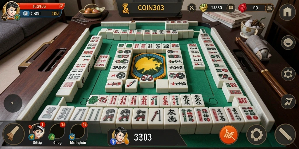 Gambaran gameplay seru Mahjong di COIN303 dengan grafis yang menarik.
