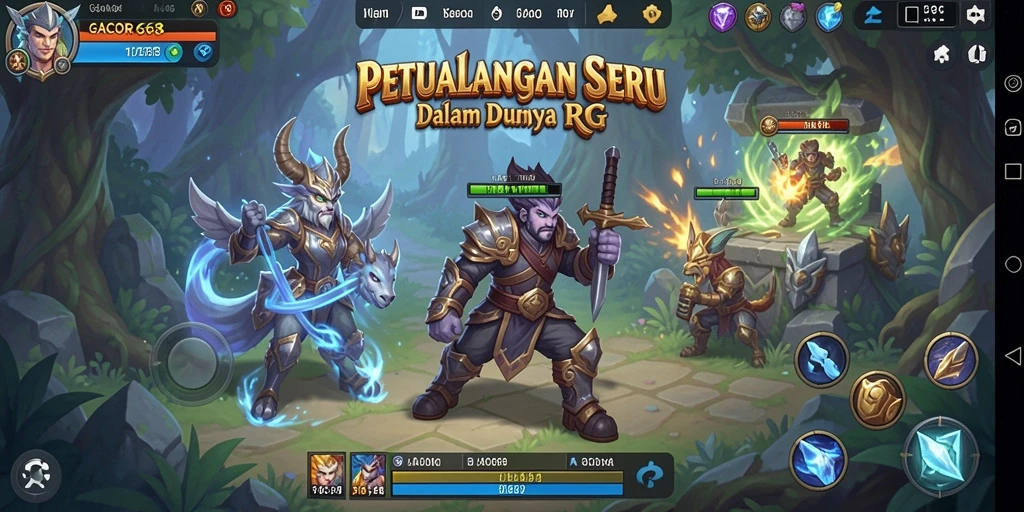 Tampilan gameplay seru dan mendebarkan dalam GACOR668 RPG.