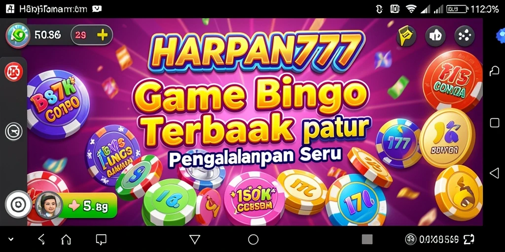 Tampilan gameplay Bingo yang menyenangkan di HARAPAN777.