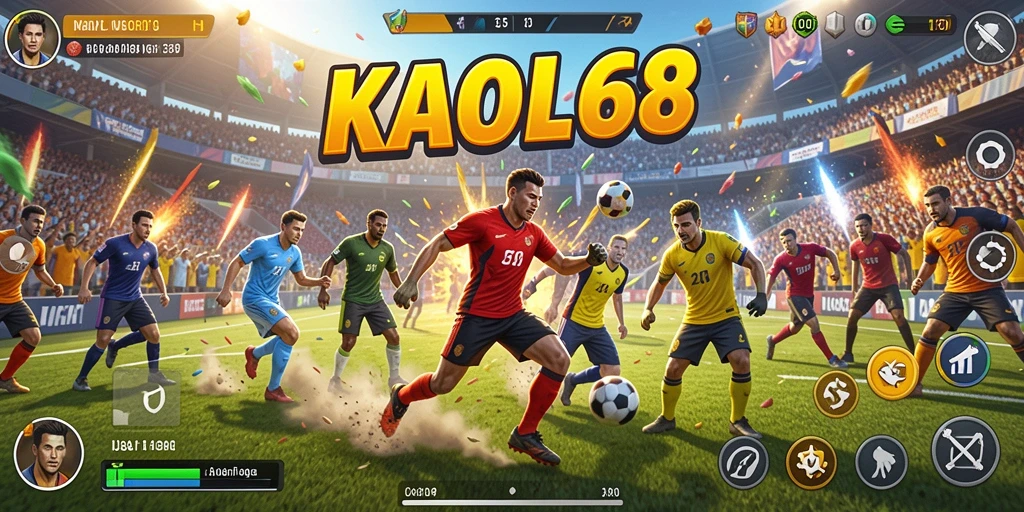 Tangkapan layar KAOL68 menampilkan aksi seru dalam permainan olahraga.
