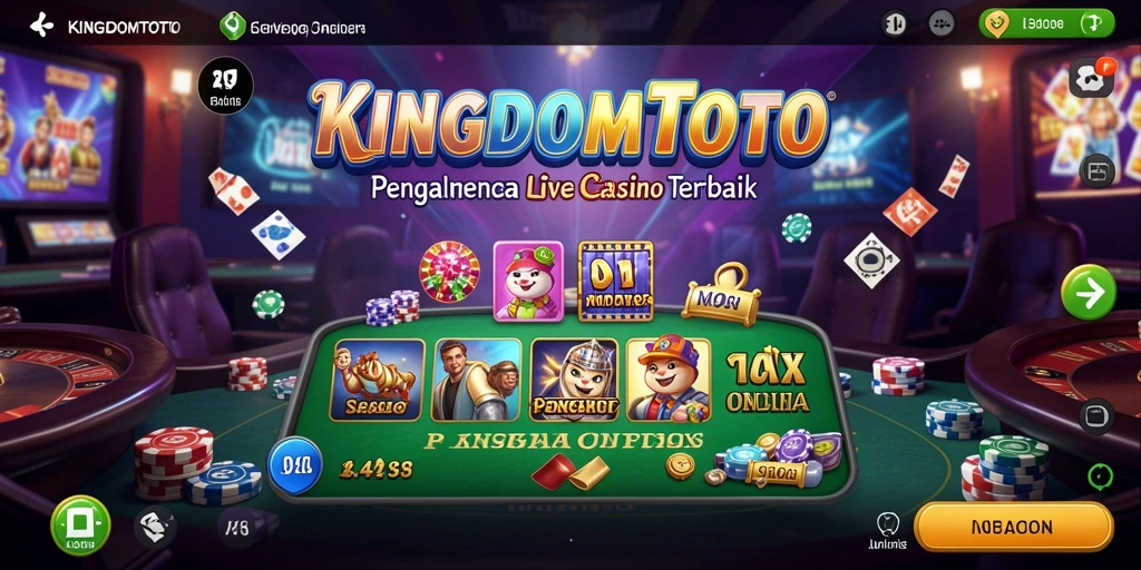 Menampilkan gameplay mendebarkan di KINGDOMTOTO dengan dealer profesional.