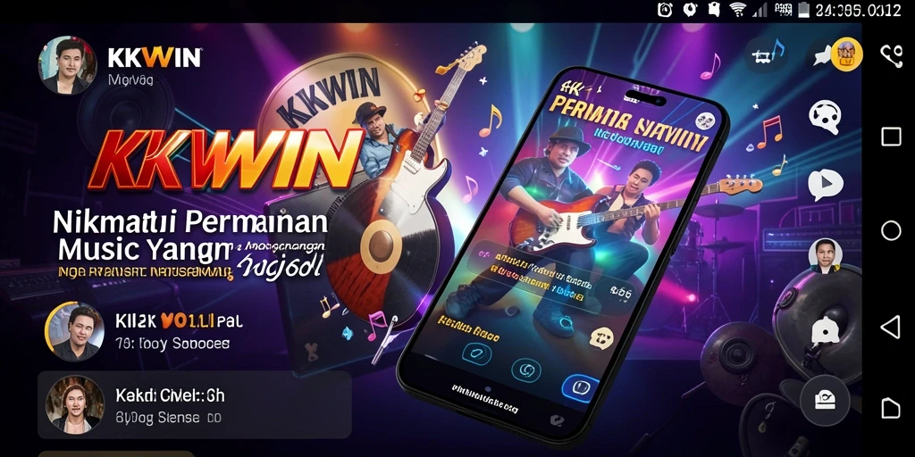 Tampilan gameplay KKWIN dengan musik yang menggugah semangat.