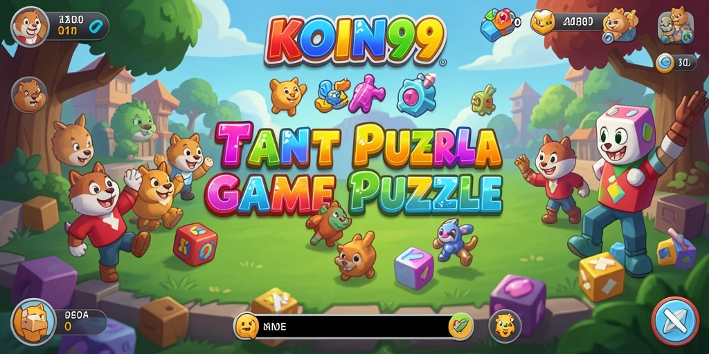 Screenshot gameplay KOIN99 menunjukkan tantangan Puzzle yang menarik.