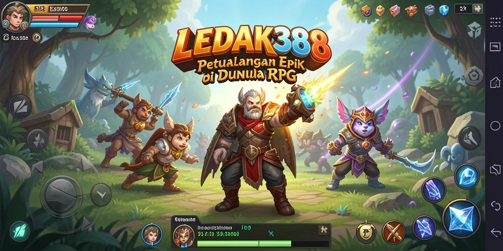 Tampilan menarik dari gameplay RPG yang mendebarkan di LEDAK388.