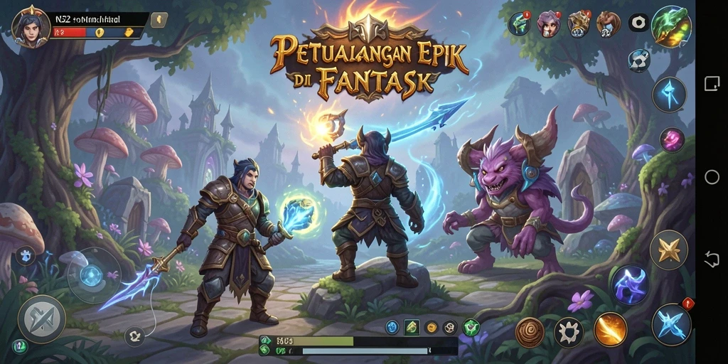 Screenshot permainan N32 menampilkan aksi seru dalam RPG.