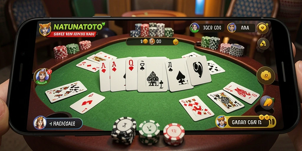 Screenshot gameplay NATUNATOTO yang menampilkan keseruan bermain Gaple.
