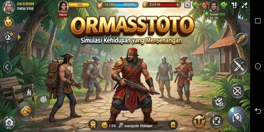 Tampilan gameplay menyenangkan dari ORMASSTOTO dengan berbagai aktivitas simulator.