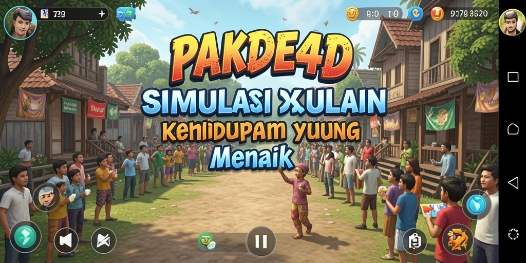 Screenshot gameplay PAKDE4D yang menampilkan simulasi kehidupan yang realistis.