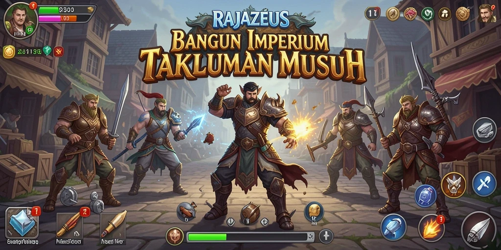 Tampilan gameplay menarik dari RAJAZEUS yang menunjukkan strategi dan aksi.