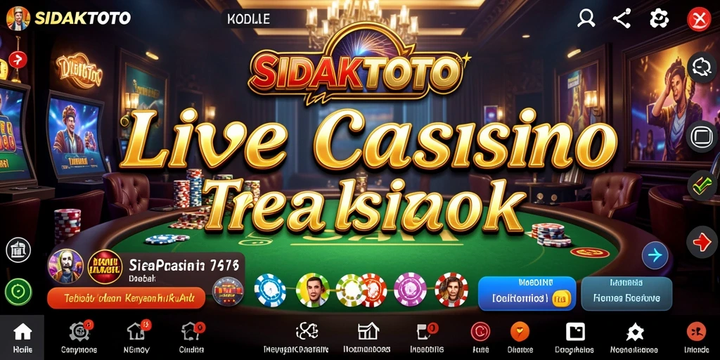 Tampilan utama gameplay Live Casino di SIDAKTOTO dengan dealer langsung.