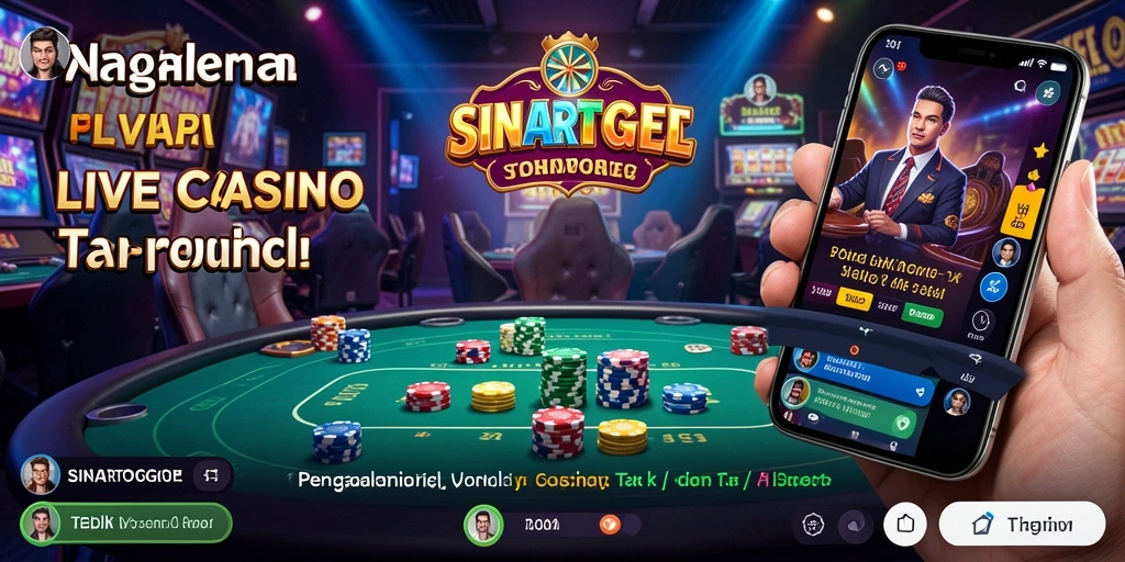 Melihat dealer profesional di SINARTOGEL saat bermain Live Casino.