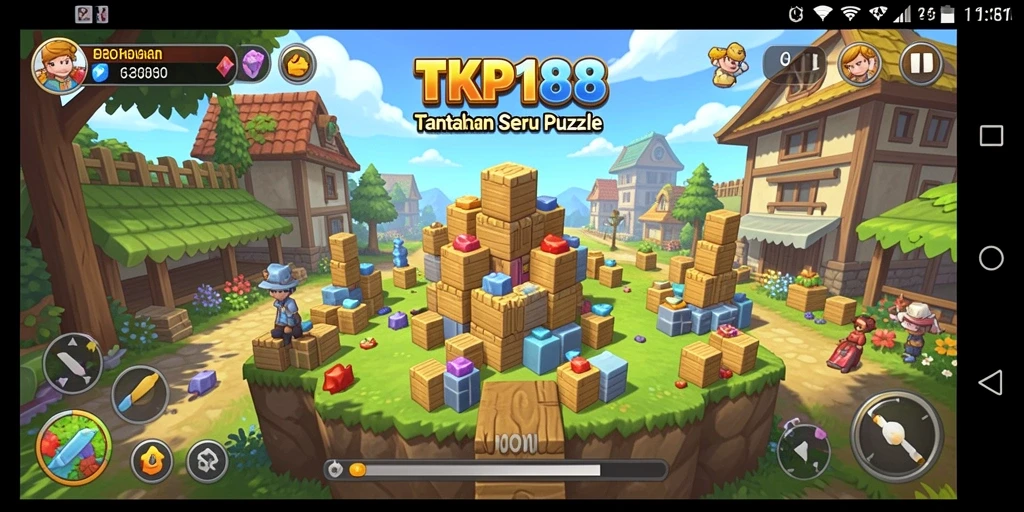 Gambaran gameplay seru TKP188 saat menyelesaikan puzzle.