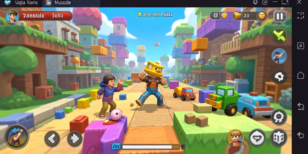 Screenshot V21 menampilkan gameplay seru dengan teka-teki yang beragam.