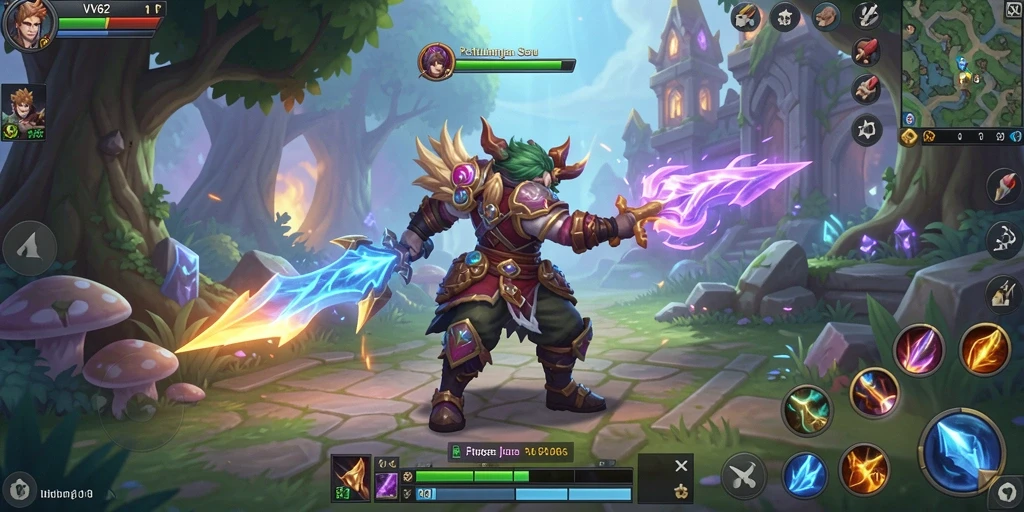 Tampilan gameplay seru dengan aksi pertarungan ARPG.