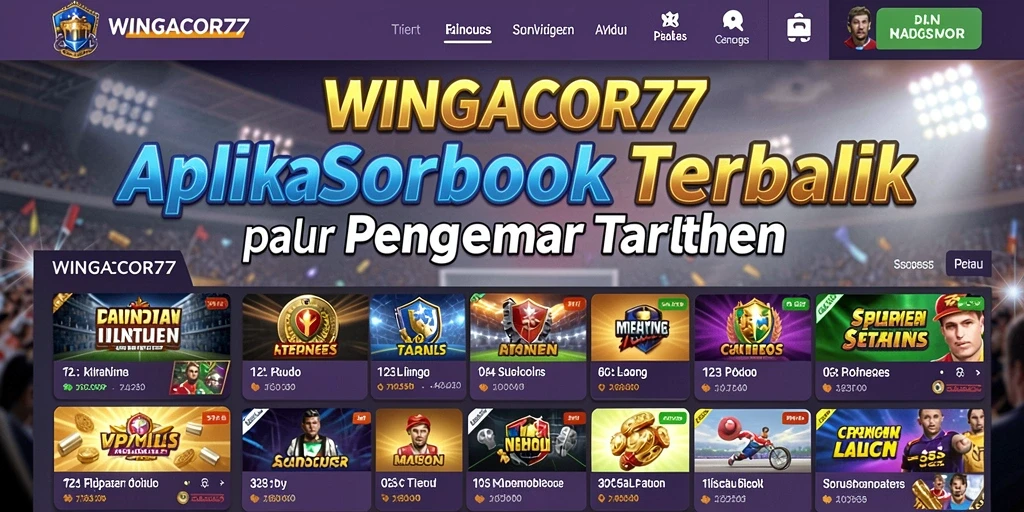 Tampilan gameplay Sportsbook di WINGACOR77 dengan berbagai pilihan taruhan.