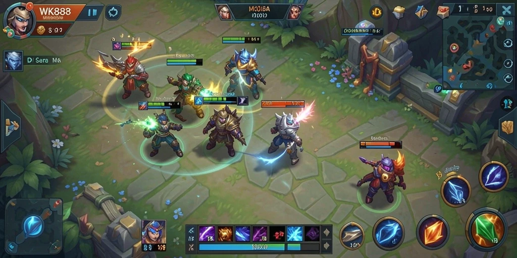 Tampilan gameplay seru dan kompetitif di WK888.