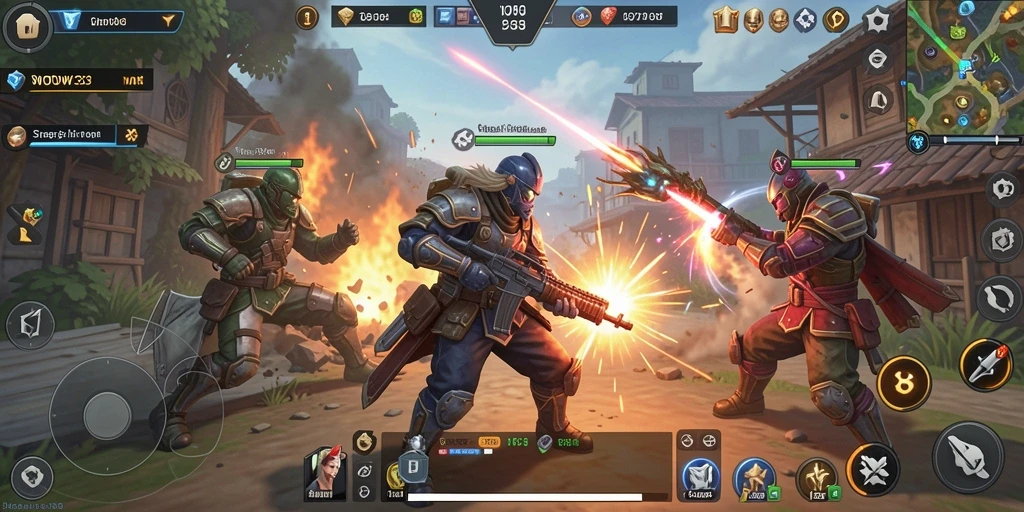 Tampilan gameplay WOW33 menunjukkan pertempuran taktis yang epik dan mendebarkan.